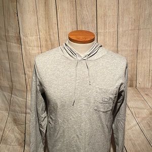 Vineyard Vines Gray Hooded longsleeve shirt size M